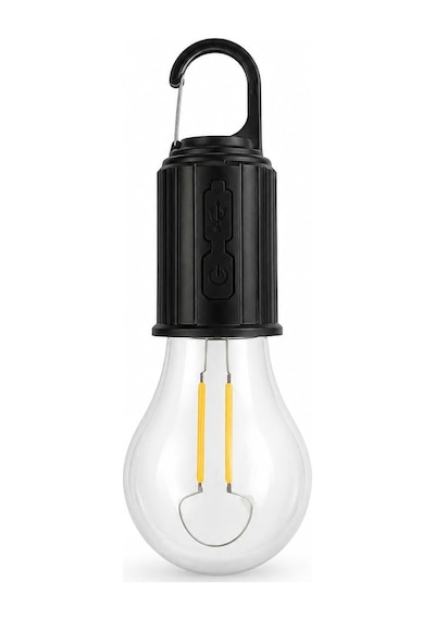 Şarjlı Kamp Ampulü Usb Type-c Girişli Asılabilir Led Ampul 3 Modlu Işık Gün Işığı Kamp Lambası