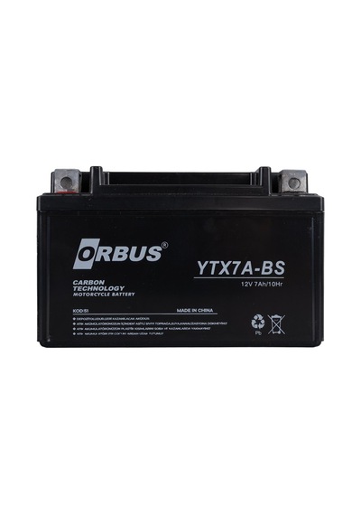 Orbus Ytx7a-bs 12v 7a Motosiklet Aküsü 152 X 88 X 98 Mm