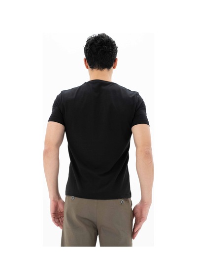 AR-MA Arma Erkek Slim Fit Bisiklet Yaka Tişört Y25344452201 Siyah