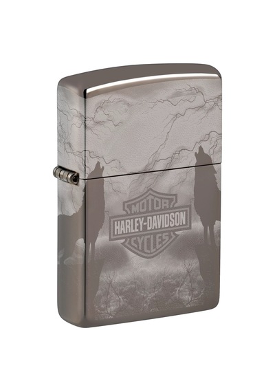 Zippo Harley Davidson Howling Wolves Dizayn Çakmak Füme