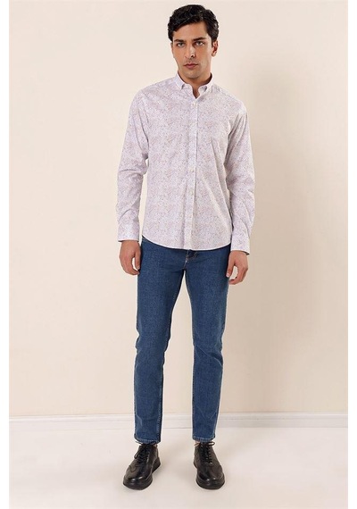 İmza Koyu Mavi Uzun Kollu Baskılı Cepsiz Pamuklu Likralı Casual Slim Fit Dar Kesim Gömlek 1004230136-koyu Mavi Koyu Mavi İmza Koyu Mavi Uzun Kollu Baskılı Cepsiz Pamuklu Likralı Casual Slim Fit Dar Kesim Gömlek 1004230136-koyu Mavi Koyu Mavi