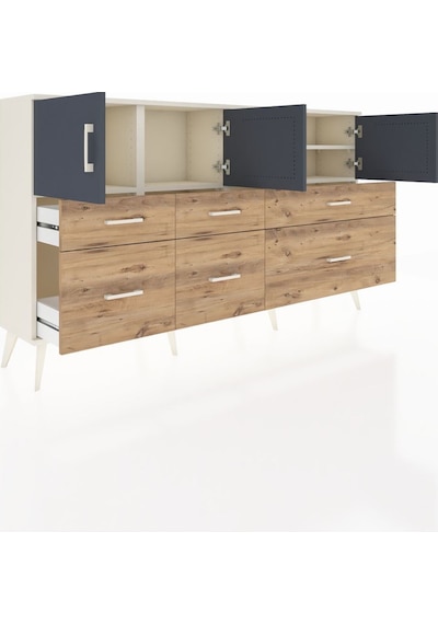 Arges Konsol 4 Raflı 6 Çekmeceli 4 Kapaklı 176x30x99 Aytaşı-antrasit/çam Antrasıt/atlas Çam - Aytası Arges Konsol 4 Raflı 6 Çekmeceli 4 Kapaklı 176x30x99 Aytaşı-antrasit/çam Antrasıt/atlas Çam - Aytası