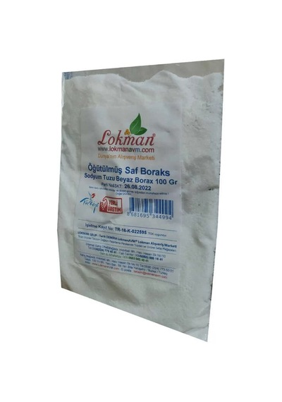 Öğütülmüş Saf Boraks Sodyum Tuzu Beyaz Borax 100 Gr