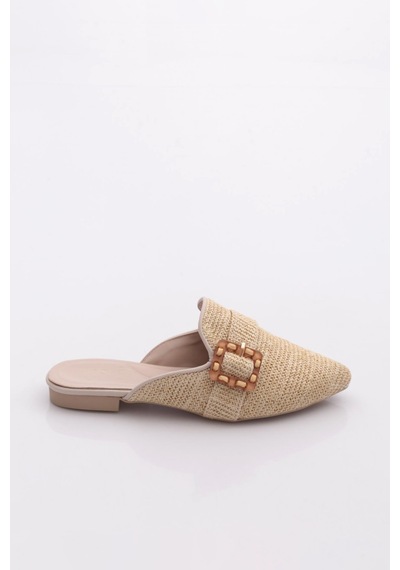 Dgn Pm386-k4311 Kadin Terlik Bej Keten