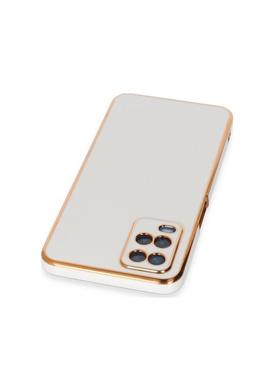 Oppo A54 4g Kılıf Volet Silikon - Beyaz Düz Renkli