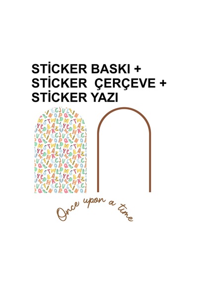 Kk Swords Renkli Dinozor Harfli Duvar Sticker, Erkek Çocuk/bebek Odası Dekoru,yapışkan Yazı Ve Çerçeve, Hediye