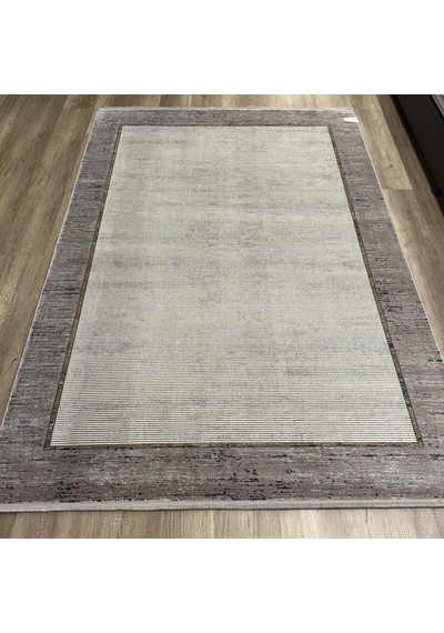 Hoom Rugs Elegant 10507 Krem Gri Çerçeveli Salon Halısı