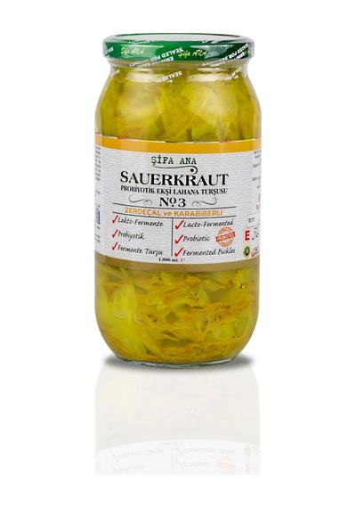Sauerkraut Ekşi Lahana Turşusu No3 Zerdeçallı 1000cc.