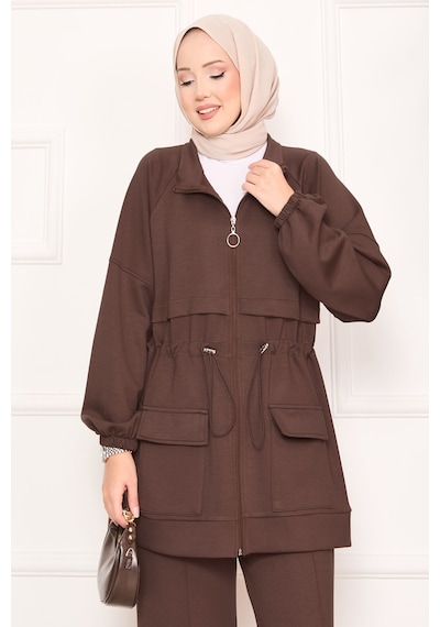 Butik Kadın Kahve Fermuarlı Cep Detaylı Tesettür Eşofman Takımı Kahverengi Kahverengi Butik Kadın Kahve Fermuarlı Cep Detaylı Tesettür Eşofman Takımı Kahverengi Kahverengi