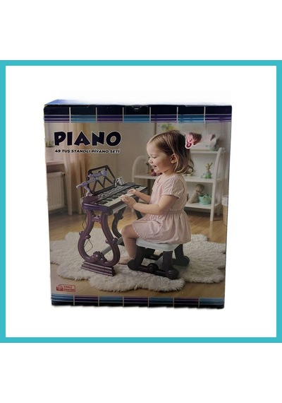 Bezos Urt034-003 Ayaklı 49 Tuş Piano Org - Mor Dfnbez