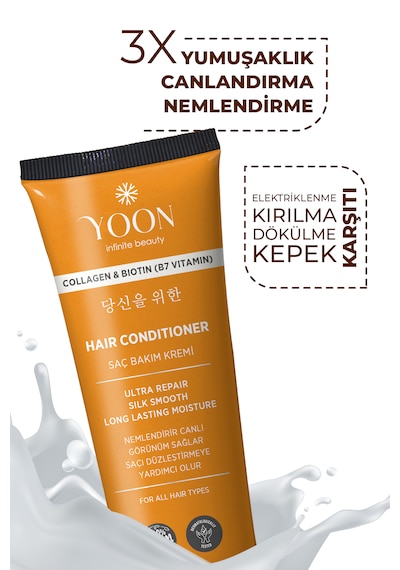 Yoon 3'lü Besleyici Ve Onarıcı Şampuan, Saç Kremi, Saç Serum Seti