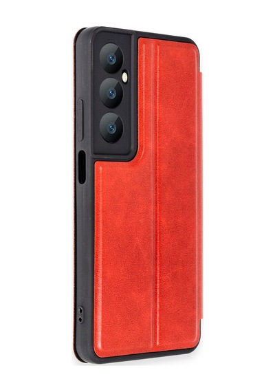 Realme C65 Kılıf Flip Cover - Kırmızı Bzsxx00 1