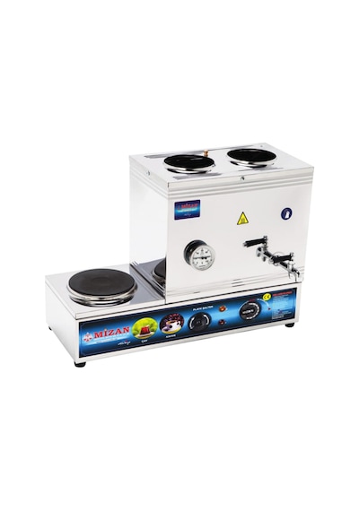 Mizan 40 Lık Elektrikli 30 Litre 2 Demlikli Çay Kazanı Çay Ocağı