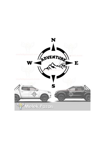 Adventure Pusula, Off Road - Karavan Oto Sticker, Araba Stic...
