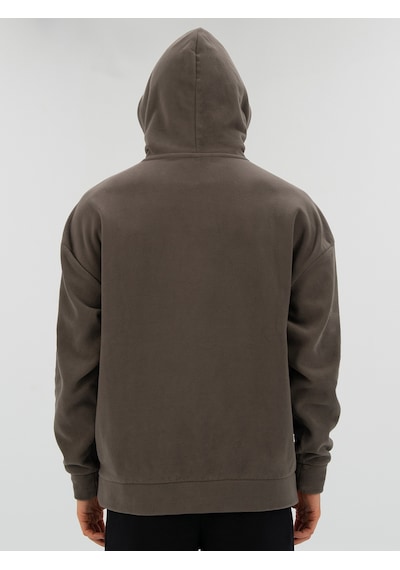Everlast Winter Essentials Füme Erkek Kapüşonlu Polar Hoodie Füme