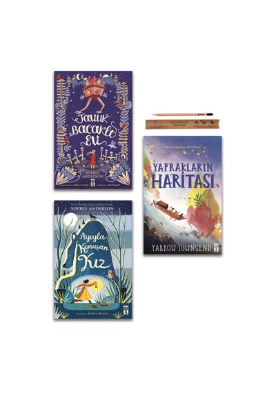 Genç Timaş Ayıyla Konuşan Kız - Tavuk Bacaklı Ev - Yaprakların Haritası Set - 3 Kitap