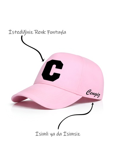 Ogc C Harfi Unisex Şapka Pembe