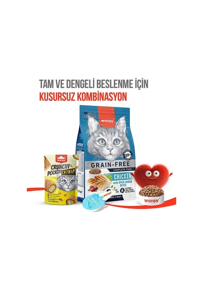 Kedi Crunch Ödül Catnipli & Tavuklu 60g