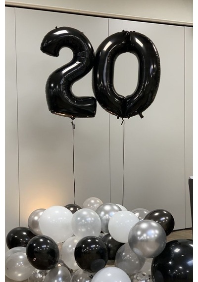 Beysüs Siyah 20 Rakam Folyo Balon Siyah