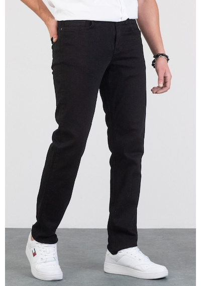 HLT Jeans Erkek Siyah Regular Boru Paça Esnek Likralı Denim Jeans Kot Pantolon Hlthe001973 - Siyah Siyah