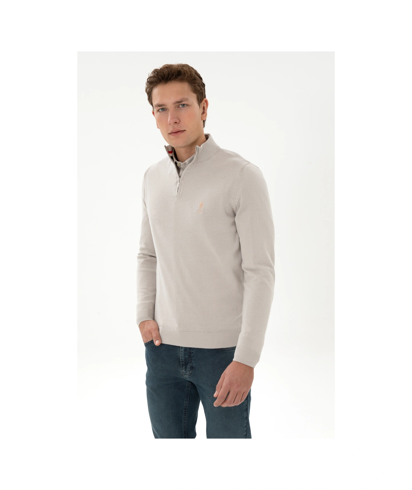 U.s. Polo Assn. Erkek Taş Kazak /triko 50315823-vr049 Tas