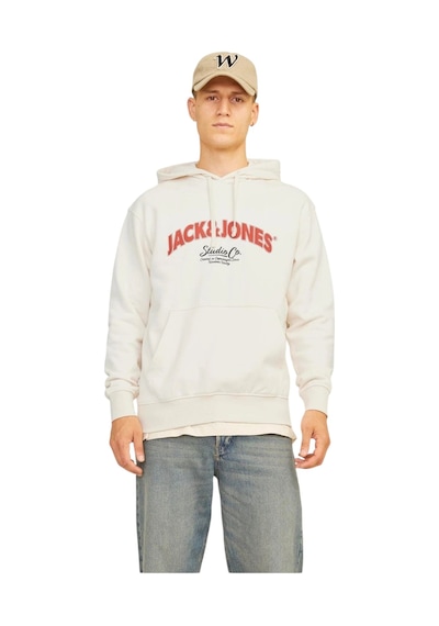 Jack & Jones Erkek Kapşonlu Sweet T-shirt 12262919 Beyaz