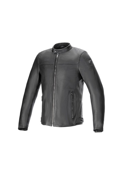 Alpinestars Blacktrak Korumalı Deri Motosiklet Montu Siyah Siyah