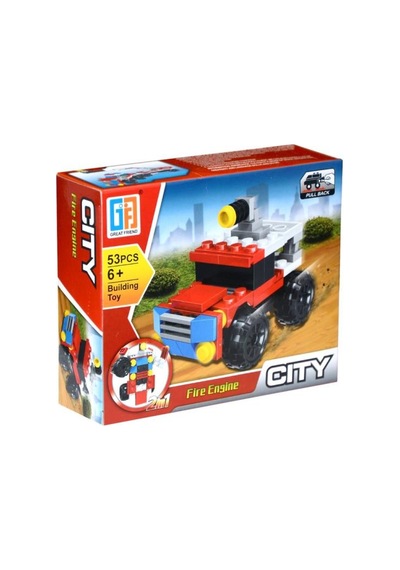 Kzl-123-115 Kızılkaya. City Araç Yapı Blokları 53 Parça.