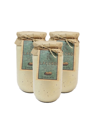 Laçoko Doğal Az Kavrulmuş Çiğ Parçacıklı Extra Crunchy Fıstık Ezmesi 3 x 1 KG