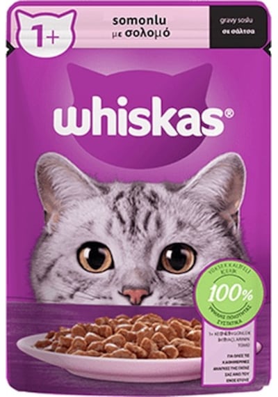 Whiskas Pouch Somonlu Yetişkin Kedi Maması 85 G