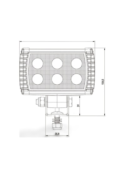 Power 6 Led Off Road ,traktör , Kamyon, Tır Çalışma Lambası 12v/24v Swl115.1000