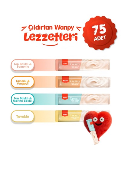Wanpy Karışık Yetişkin Kedi Sıvı Ödül Çubuğu 3'lü 25 x 14 G