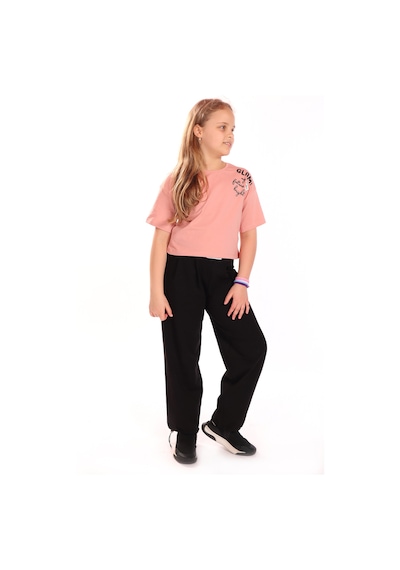 Toontoy Kids Toontoy Kız Çocuk Yazı Baskılı Eşofman Takım Koyu Pudra Toontoy Kids Toontoy Kız Çocuk Yazı Baskılı Eşofman Takım Koyu Pudra