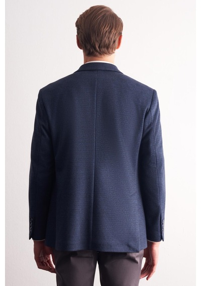 İmza Lacivert Mono Yaka Kendinden Desenli Pamuklu 4 Drop Comfort Fit Classic Ceket 1002255157 Lacivert İmza Lacivert Mono Yaka Kendinden Desenli Pamuklu 4 Drop Comfort Fit Classic Ceket 1002255157 Lacivert