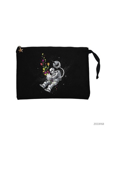 Zepplin Giyim End Of Human Siyah Clutch Astarlı Cüzdan / El Çantası Siyah