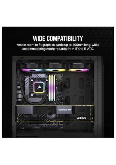 Corsair 480t Rgb Airflow Temperli Cam Midtower, Siyah Cc-9011272-ww