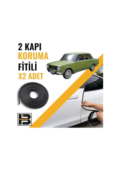 Fiat Murat 124 Kapı Koruma Fitili-iki Kapı-siyah-bm1271