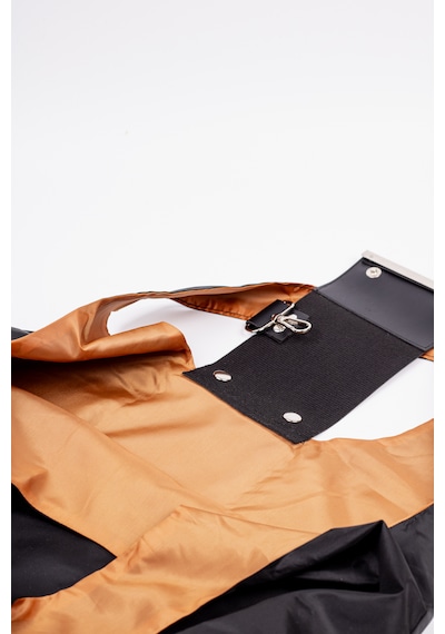 Omuz Çantası 50x60 Cm Katlanabilir Paraşüt Kumaş Siyah Büyük Boy Tote Siyah