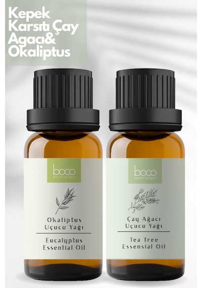 Boco Born In Cosmetics Çay Ağacı Yağı + Okaliptus Uçucu Yağı 2 x 10 ML
