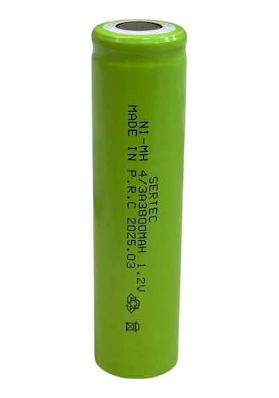 Sertec - 1.2v 3800 Mah - 4/3a - Ni-mh Şarjlı Pil - Başsız / Flat
