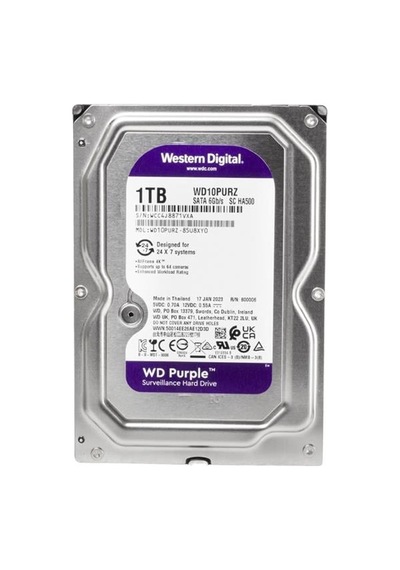 Western Digital Purple Wd10purz 1 Tb Sata 6gb/s 7-24 Güvenlik Harddisk Standart
