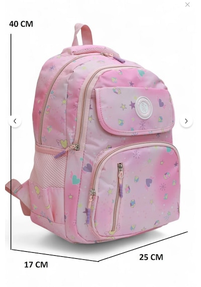 Relaxion 3 Lü Set Anahtarlıklı İlkokul Sırt Çantası 1390 Pembe