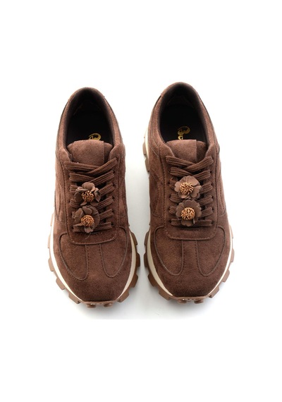 Bambi Kahve Süet Kadın Sneaker K01791073772