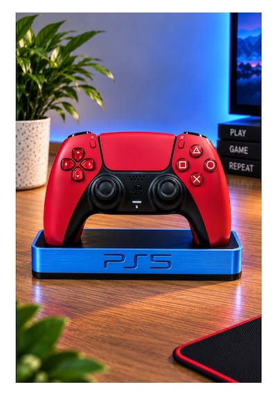 Veriqo 3d Ps5 Dualsense Uyumlu Oyun Kolu Standı Gamepad Tutucu Masaüstü Controller Standı Mavi