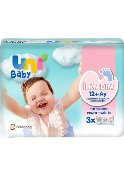 Uni Baby Islak Havlu Mendil İlk Adım 52 Yaprak 24 Lü Set 8pk 3 24'lü Set