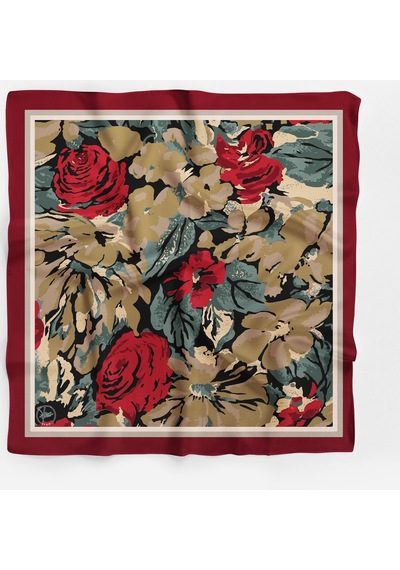 Rose Wıth Thorns Desen Bandana/fular Çok Renkli