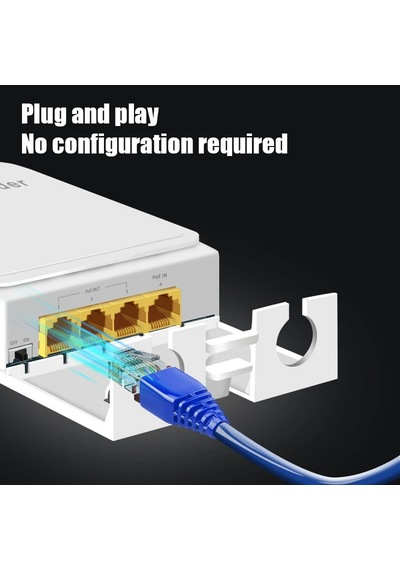 4 Port Su Geçirmez Poe Genişletici Poe Tekrarlayıcı 1000 Mbps İletim Dış Mekan 1pc Poe Extender