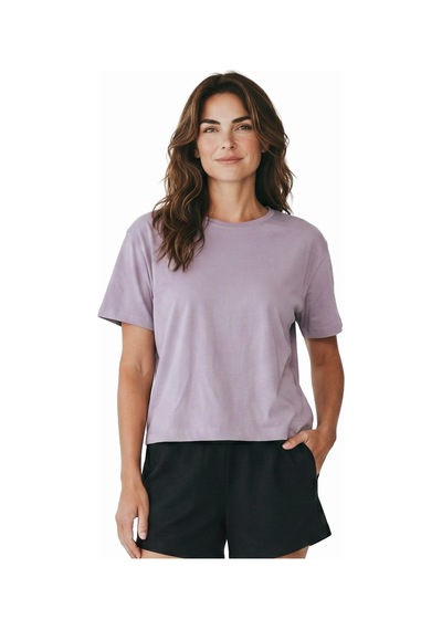 Sportive Lysa Kadın Lila Günlük Stil T-shirt 26yk0027-lıl Pembe