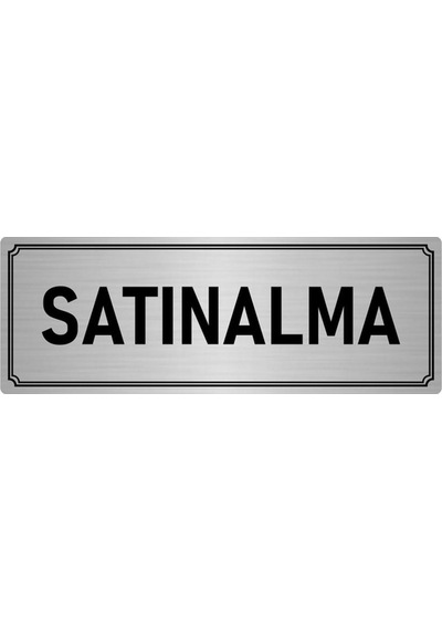 Metal Yönlendirme Levhası, Departman Kapı İsimliği Satınalma 10x20 cm Gümüş Renk