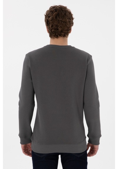 U.S. Polo Assn. Erkek Regular Fit Bisiklet Yaka Antrasit Sweatshirt 50292362-VR006
